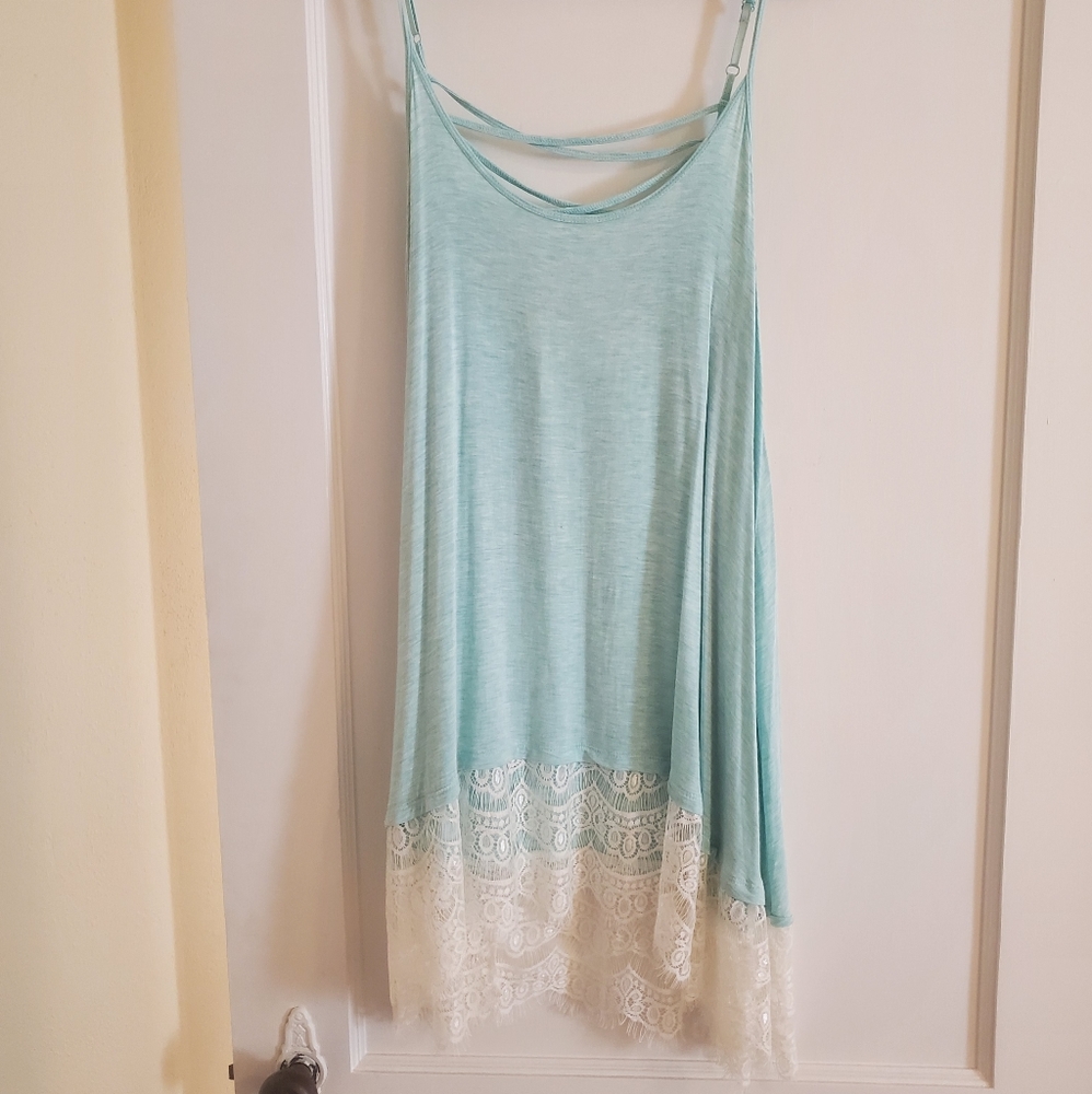 Mint green swing tank